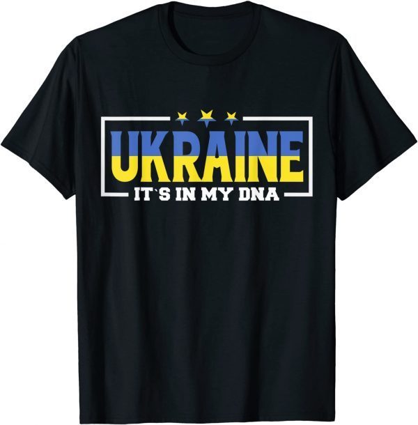 Ukraine It's In My Dna I Ukrainian Flag T-Shirt