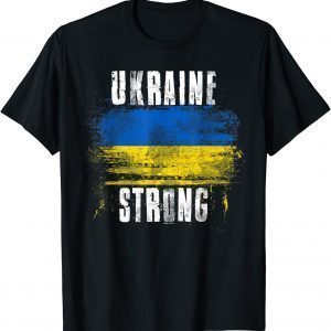 Ukraine Strong Distressed Flag - Ukrainian Pride Ukraine Flag T-Shirt