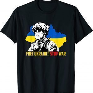 Ukrainian Lover Free Ukraine I stand with Ukraine flag Peace Ukraine T-Shirt