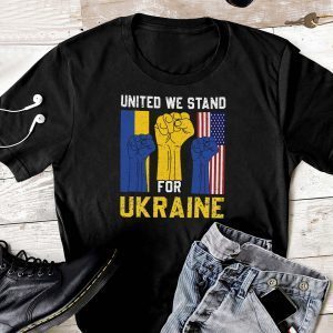 United America We Stand For Ukraine Support Peace No War Unisex Shirt