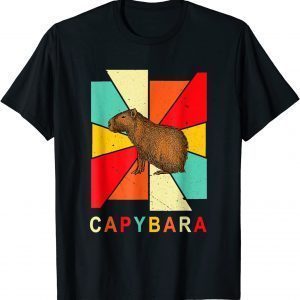 Vintage Capybara Silhouette Capybara Lover Capybara T-Shirt