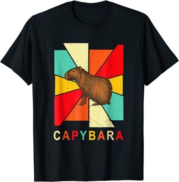 Vintage Capybara Silhouette Capybara Lover Capybara T-Shirt