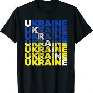 Vintage Ukraine Wordflag Ukrainian Flag Pride Classic T-Shirt