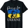 We Stand With Ukraine Flag Cross Christian Jesus Pray Save Ukraine T-Shirt