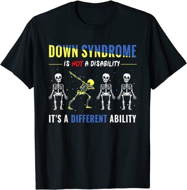 Dabbing Skeleton Dab 21 World Down Syndrome Awareness Day Classic Shirt