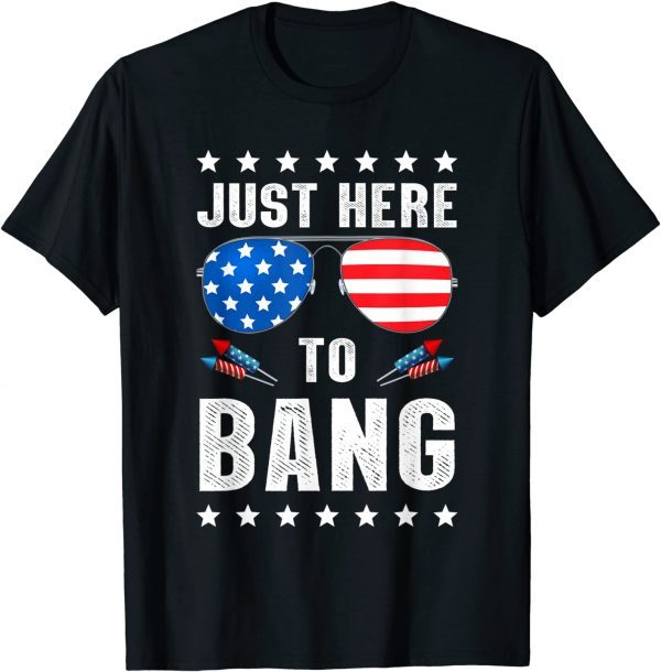 4th of July I'm Just Here To Bang USA Flag Sunglasses Classic Shirt