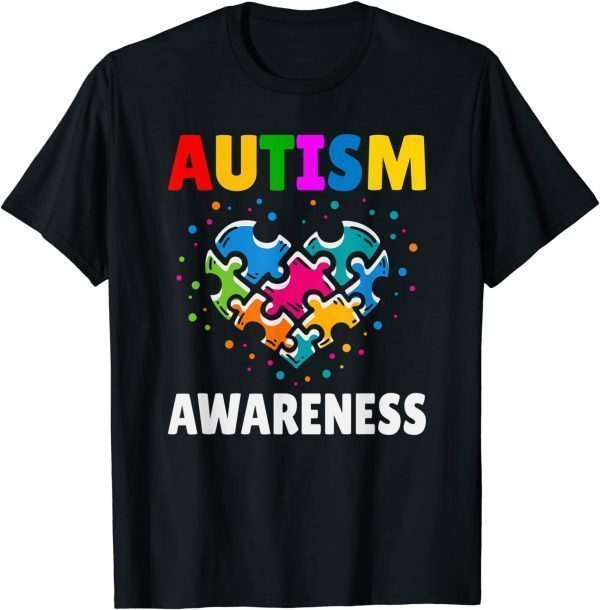 Autism Awareness Heart Puzzle Kindness 2022 Shirt