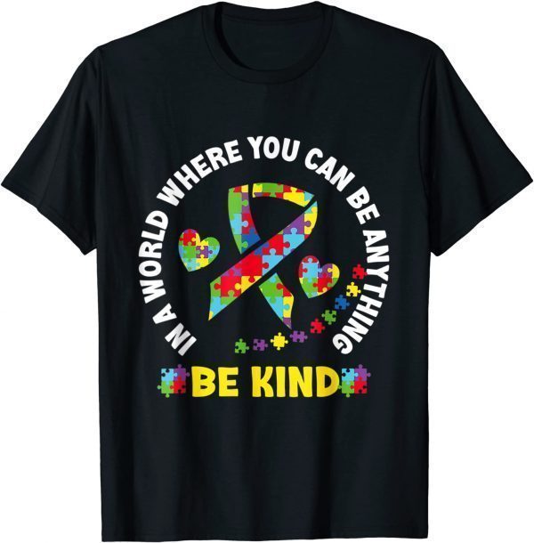 Autism Awareness Kindness Ribbon Heart T-Shirt