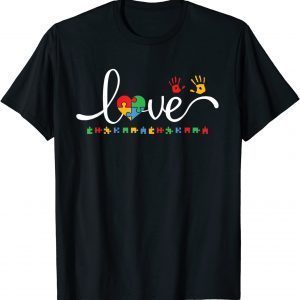 Autism Awareness Love Autism Puzzle Heart ASD Supporter Classic Shirt