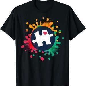 Autism Awareness Puzzle Piece Love Autistic Support 2022 Shirt