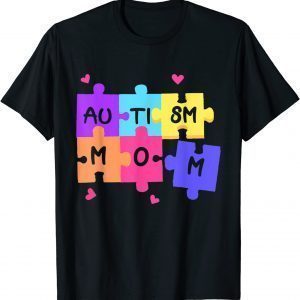 Autism Awareness Support Autistic Mother With Puzzle Pieces 2022 Shirt