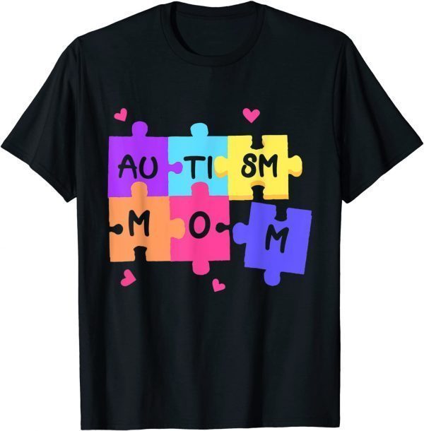 Autism Awareness Support Autistic Mother With Puzzle Pieces 2022 Shirt