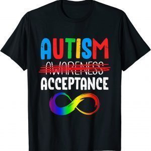 Autism In April Wear Red Instead Autism-Acceptance 2022 Shirt