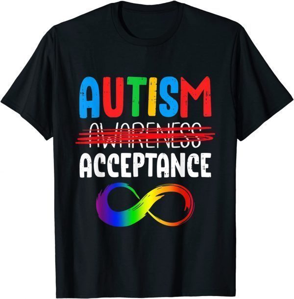 Autism In April Wear Red Instead Autism-Acceptance 2022 Shirt