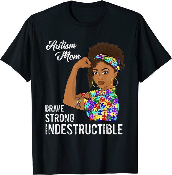 Autism Mom Indestructible Autistic Puzzle Ribbon Awareness Classic Shirt