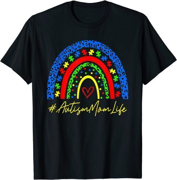 Autism Mom Life Rainbow Leopard Mother’s Day 2022 Shirt