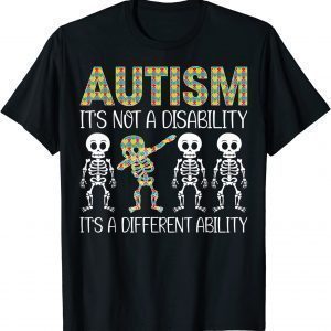 Autism it's a different ability Dabbing skeleton Classic Shirt