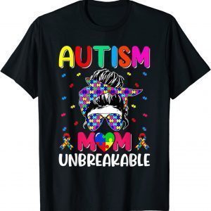 Autistic Autism Awareness Mom Life Women Bleached 2022 Shirt