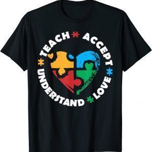 Autistic Awareness Month Teacher Accept Understand Love ASD 2022 Shirt