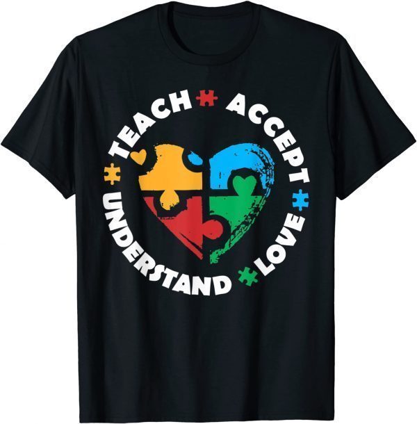 Autistic Awareness Month Teacher Accept Understand Love ASD 2022 Shirt