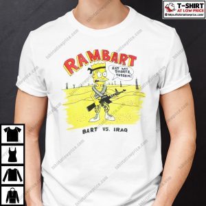 Bart Simpson Shirt Rambart Eat My Shorts Hussein Bart Vs Iraq 2022 Shirt