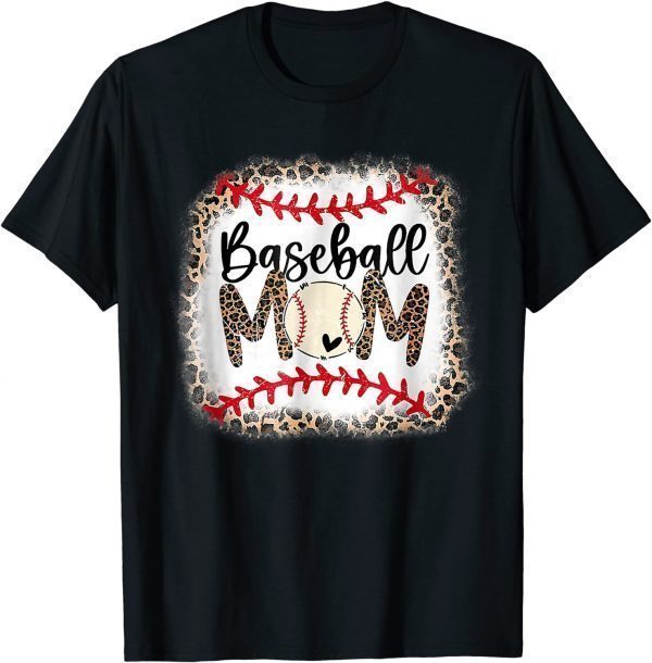 Baseball Mom Leopard Softball Mom Mother's Day Classic T-Shirt