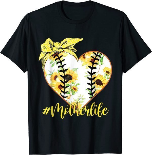 Baseball Mother Ball Floral Bandana Heart Mother's Day 2022 Shirt