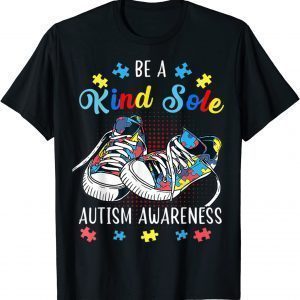 Be A Kind Sole Rainbow Trendy Puzzle Shoes Autism Awareness Classic T-Shirt