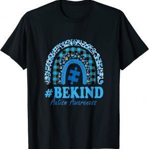 Be Kind Autism Awareness Leopard Rainbow Choose Kindness T-Shirt