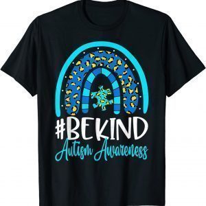 Be Kind Autism Awareness Leopard Rainbow Print 2022 Shirt