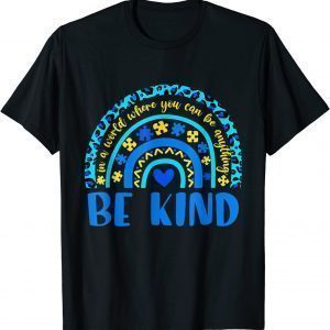 Be Kind Autism Awareness Leopard Rainbow 2022 Shirt