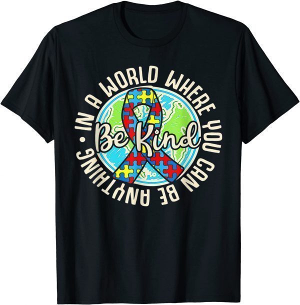 Be Kind Autism Awareness Puzzle Earth Cute Family Matching 2022 Shirt