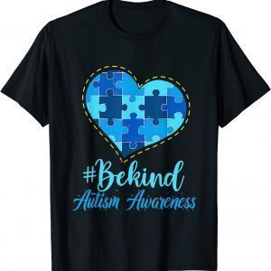 Be Kind Autism Awareness Rainbow Blue Puzzle Piece 2022 Shirt