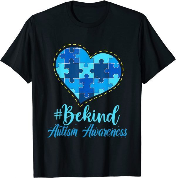 Be Kind Autism Awareness Rainbow Blue Puzzle Piece 2022 Shirt