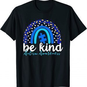 Be Kind Autism Awareness Rainbow Leopard Classic Shirt