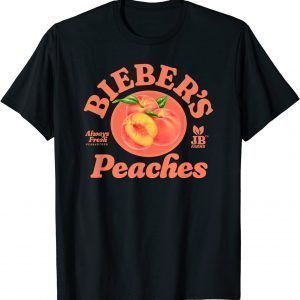Bieber's Peaches Black T-Shirt
