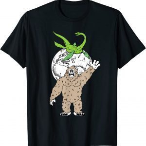 Bigfoot Lochness Earth Day Save The planet Environmentalist 2022 T-Shirt