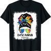 Bleach Best Nana Ever Tie Dye Messy Bun Hair Mother's Day 2022 Shirt