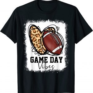 Bleached Football Game Day Vibes Football Mom Game Day 2022 Shirt