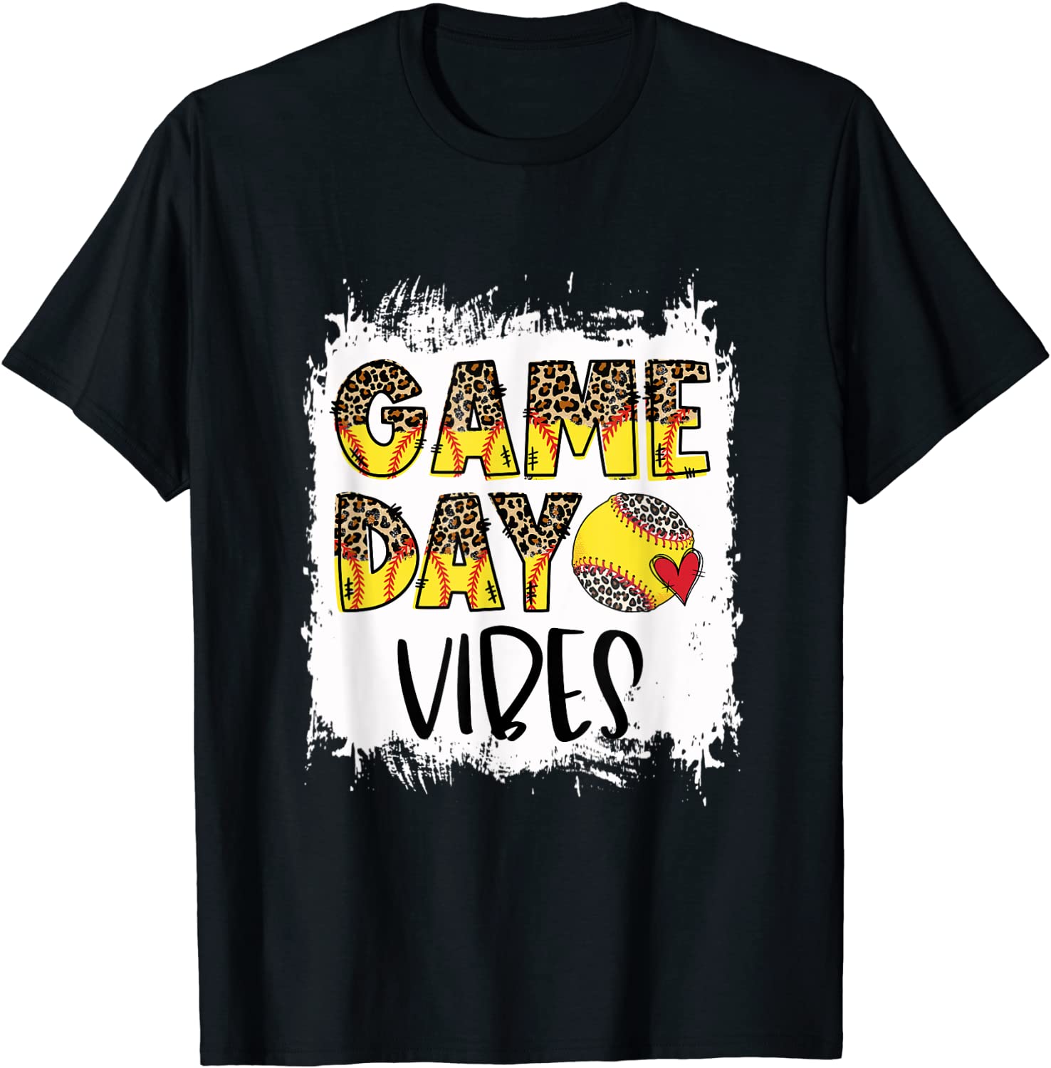 Bleached Softball Game Day Vibes Softball Season Classic Shirt