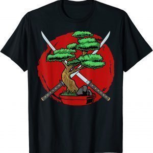 Bonsai Tree Japanese Gardening - Bonsai Tree Katana Japanese 2022 T-Shirt
