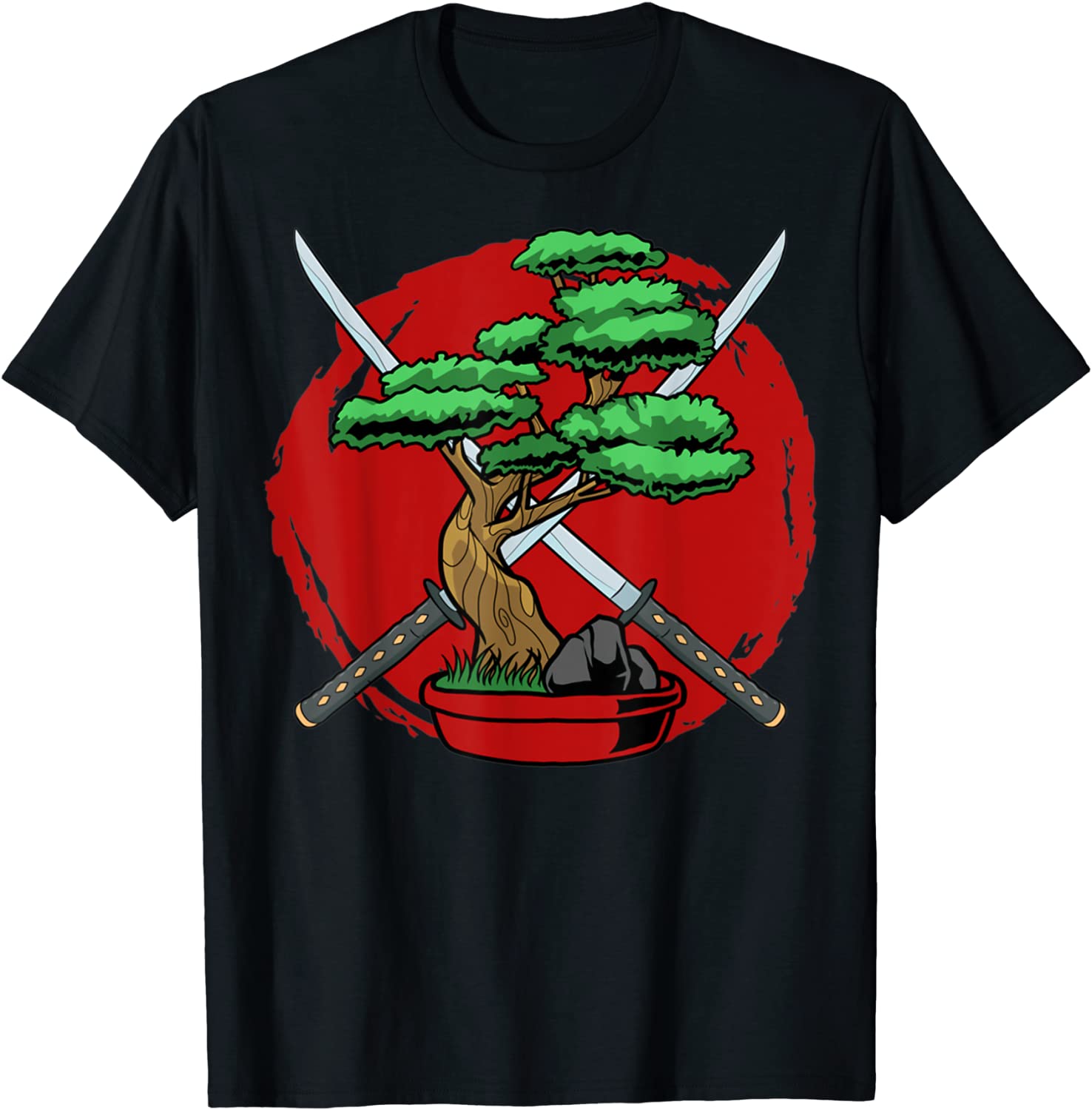 Bonsai Tree Japanese Gardening - Bonsai Tree Katana Japanese 2022 T-Shirt