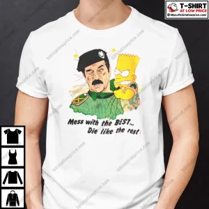 Bootleg Bart Simpson Mess With The Best Die Like The Rest Classic Shirt