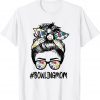 Bowling Mom Life Mothers Day Messy Bun Glasses Bandana Classic Shirt