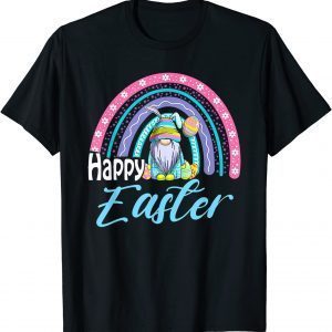 Bunny Gnome Rabbit Eggs Hunting Happy Easter Day 2022 Shirt