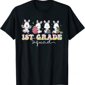 Bunny Lover 1st Grade Teacher Squad Easter Day Matching T-Shirt