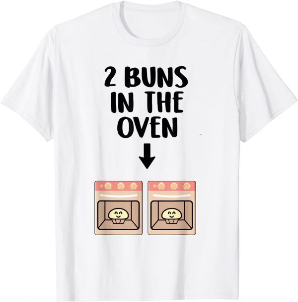 Buns In The Oven Twins Pregnancy Announcement Gender Reveal Classic Shirt