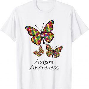 Butterfly Autism Awareness Embrace Puzzle Outfit Mothers Day 2022 Shirt