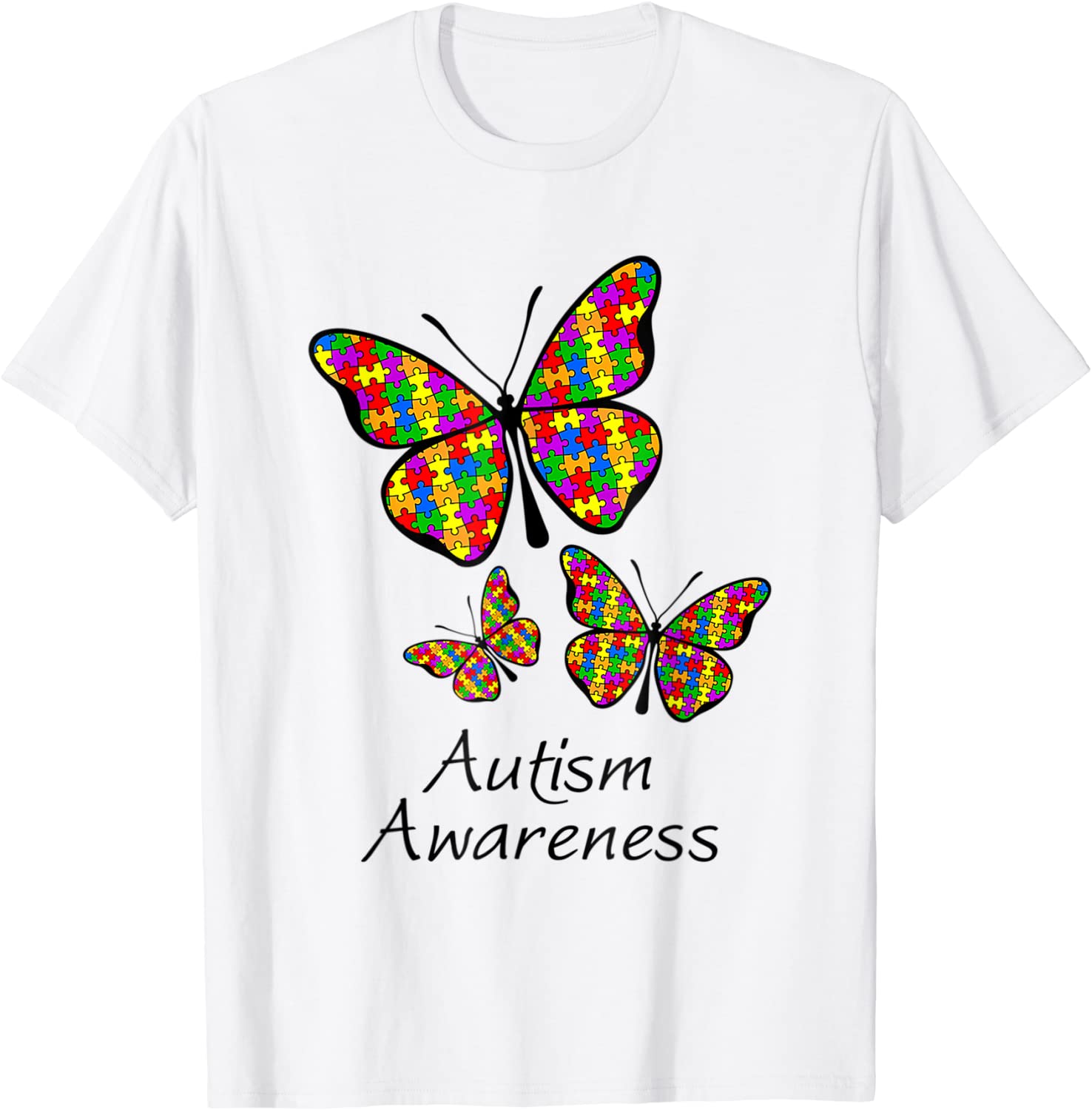 Butterfly Autism Awareness Embrace Puzzle Outfit Mothers Day 2022 Shirt