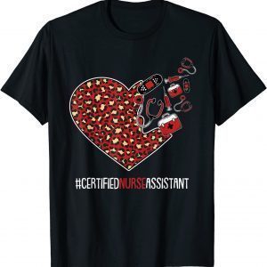 Certified Nurse Assistant Graduation Cute Heart Leopard CNA Classic T-Shirt